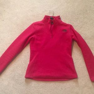 Hot pink north face fleece